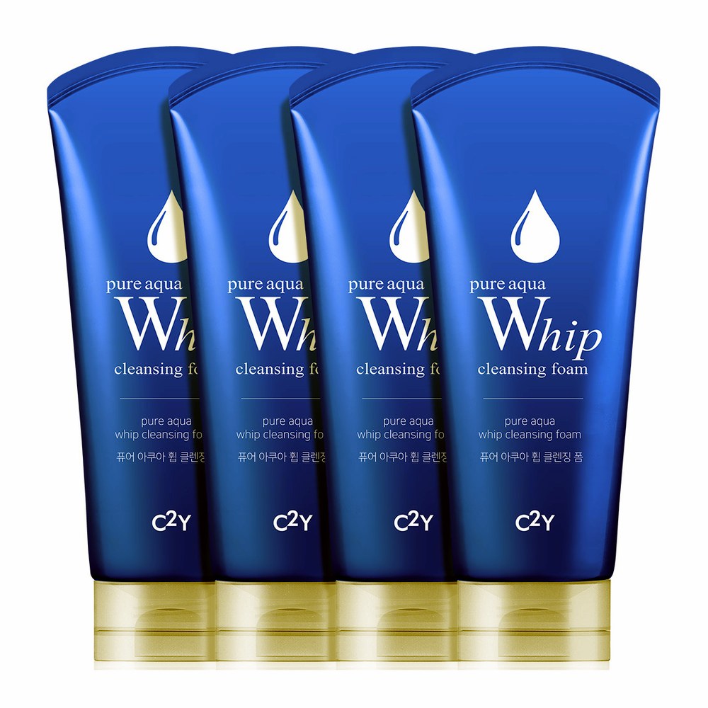 C2Y 퓨어 아쿠아 휩 클렌징 폼, 120ml, 4개