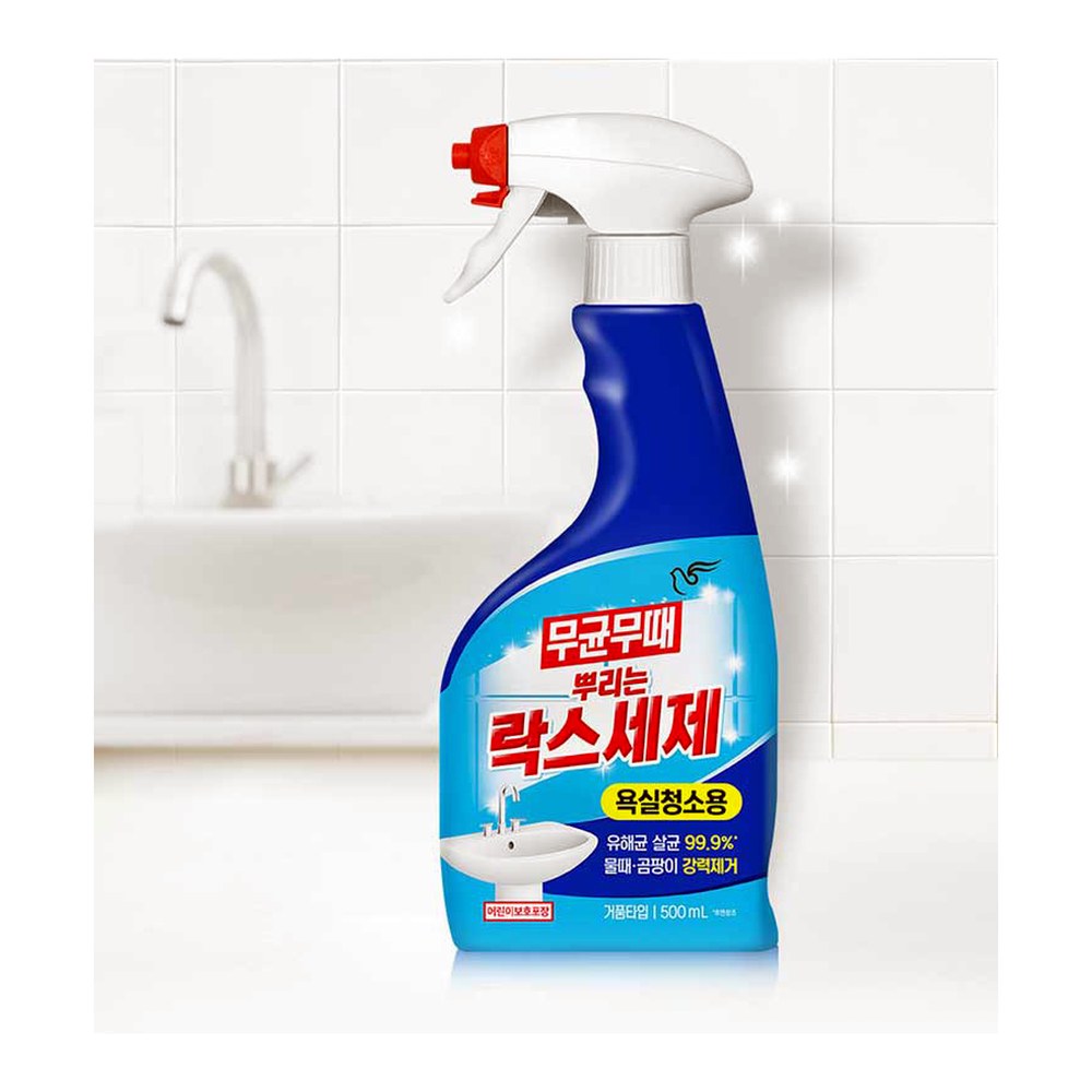 피죤 무균무때 뿌리는 락스세제 욕실청소용, 500ml, 4개
