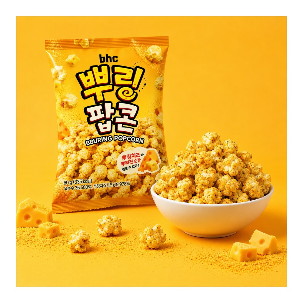 Bhc 뿌링팝콘, 60g, 12개