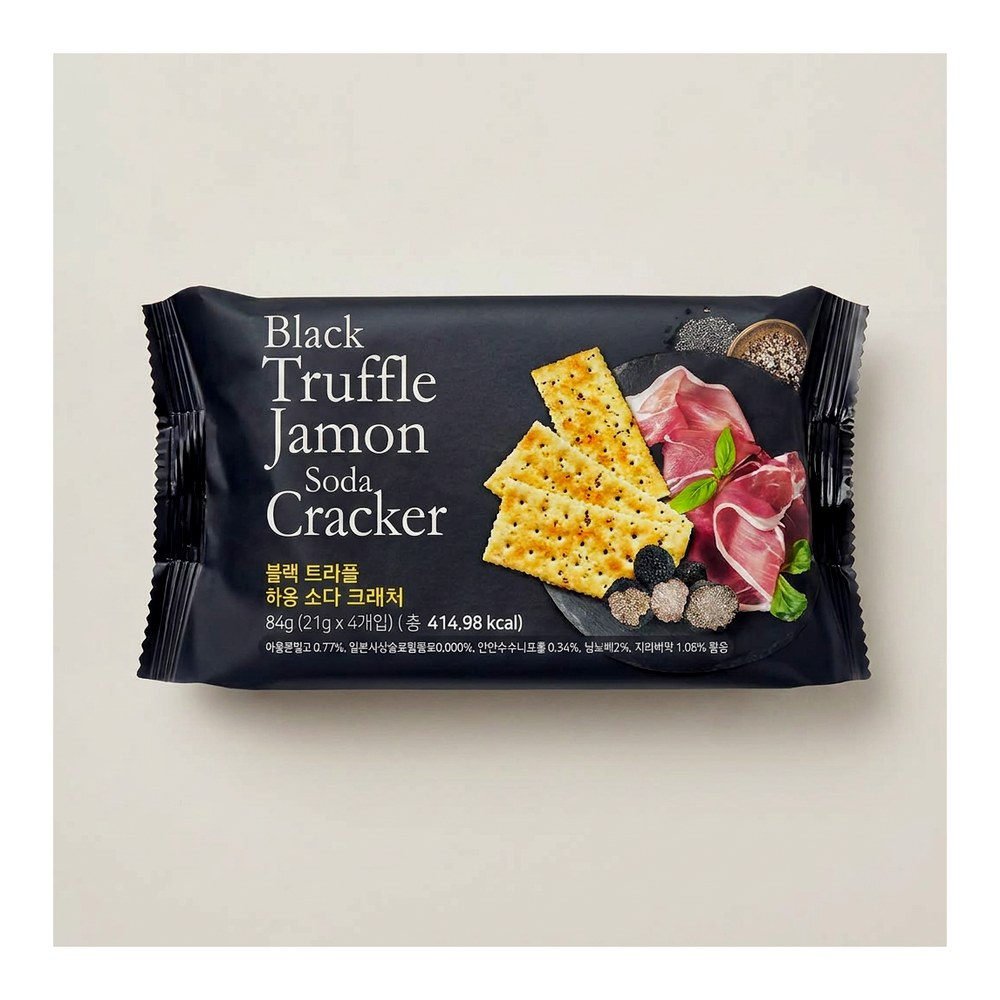 블랙 트러플 하몽 소다 크래커, 84g, 6팩