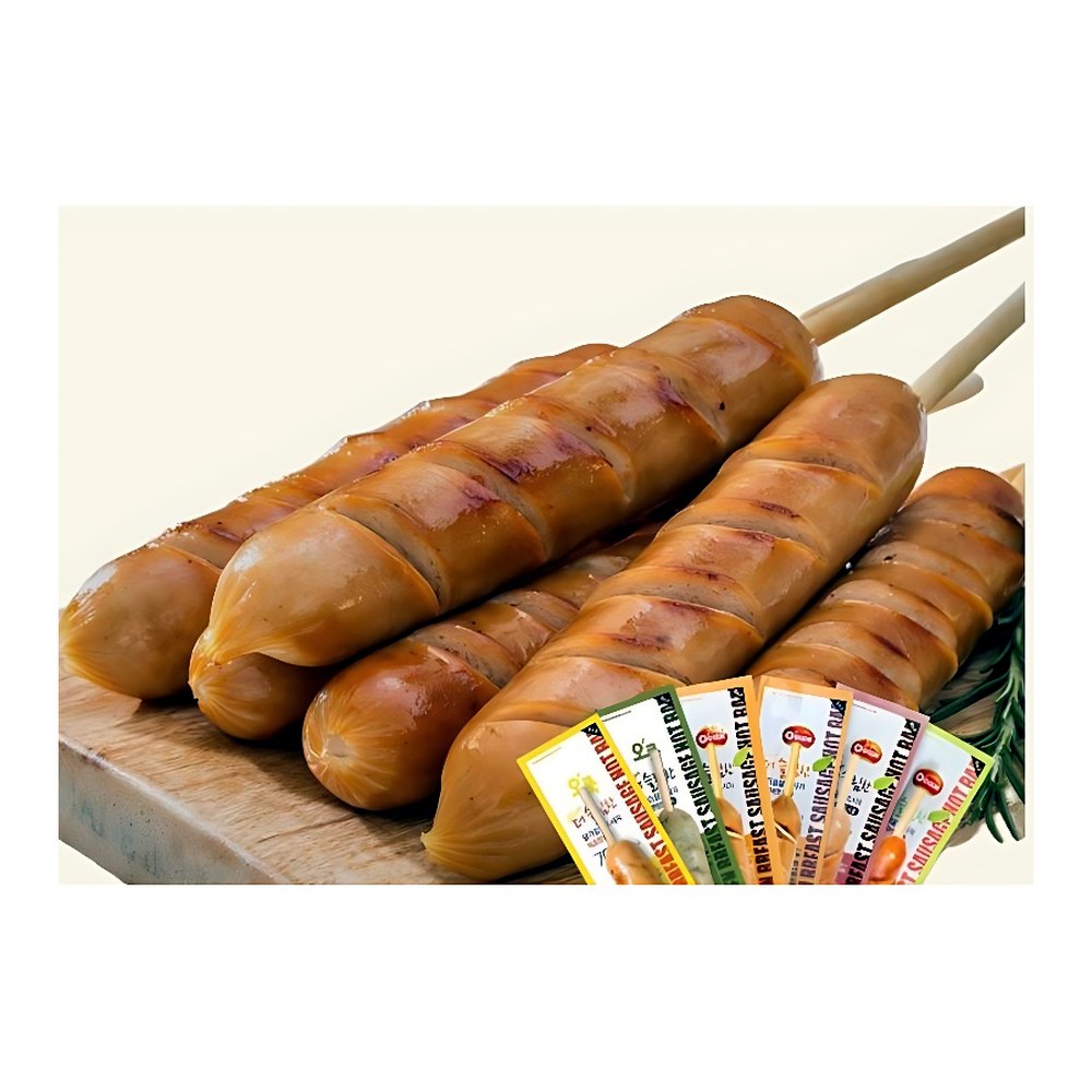 오쿡 닭가슴살 소시지 핫바 6종, 70g, 12개