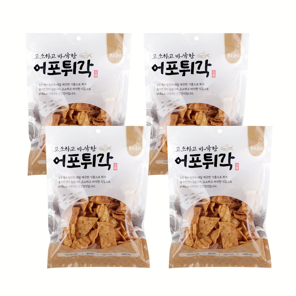 푸드공식 오리지널 어포튀각, 90g, 4개