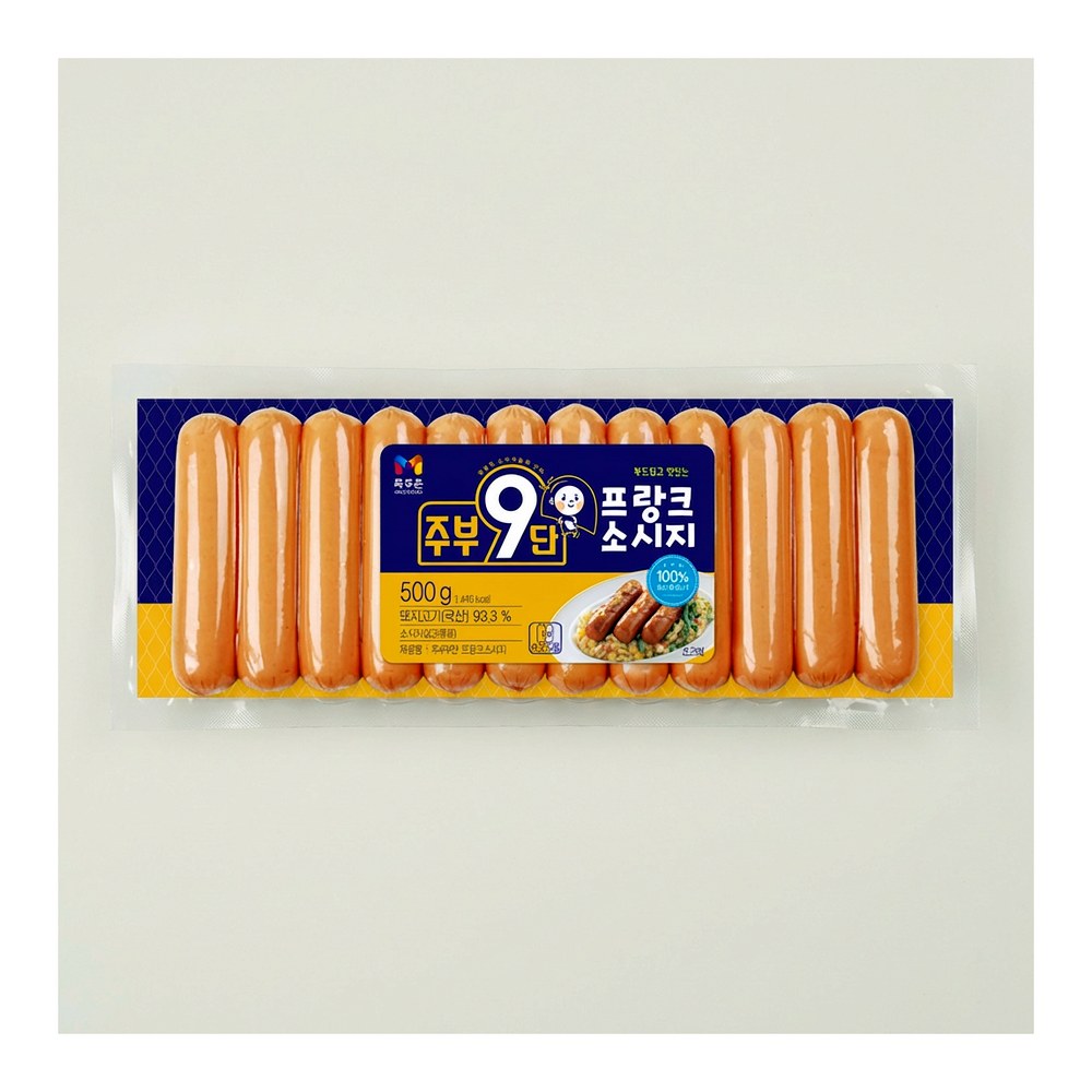 목우촌 주부9단 프랑크 소시지, 500g, 3개