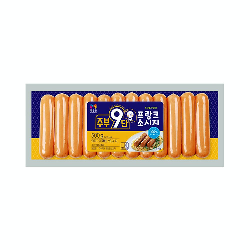 목우촌 주부9단 프랑크 소시지, 500g, 3개