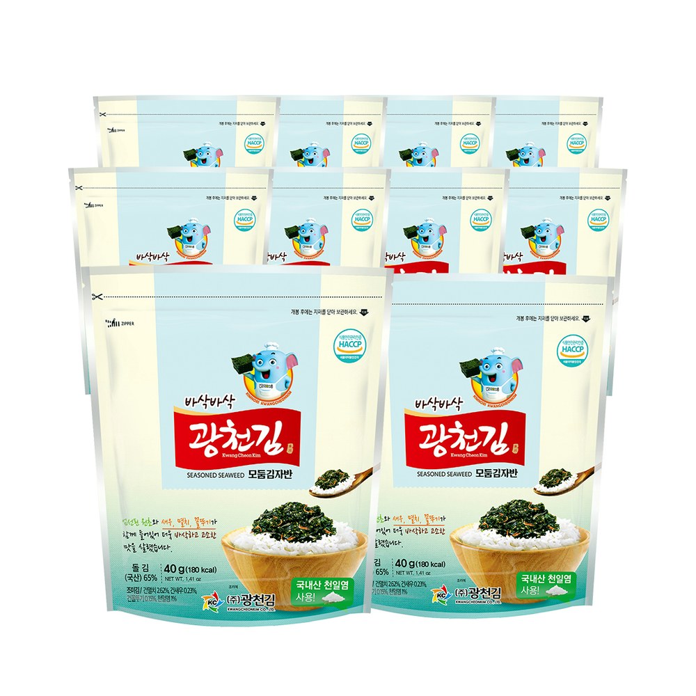 모둠 광천 김자반, 40g, 10봉