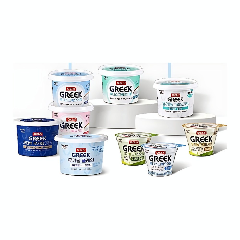 후디스 무가당 플레인 그릭요거트, 400g, 2개