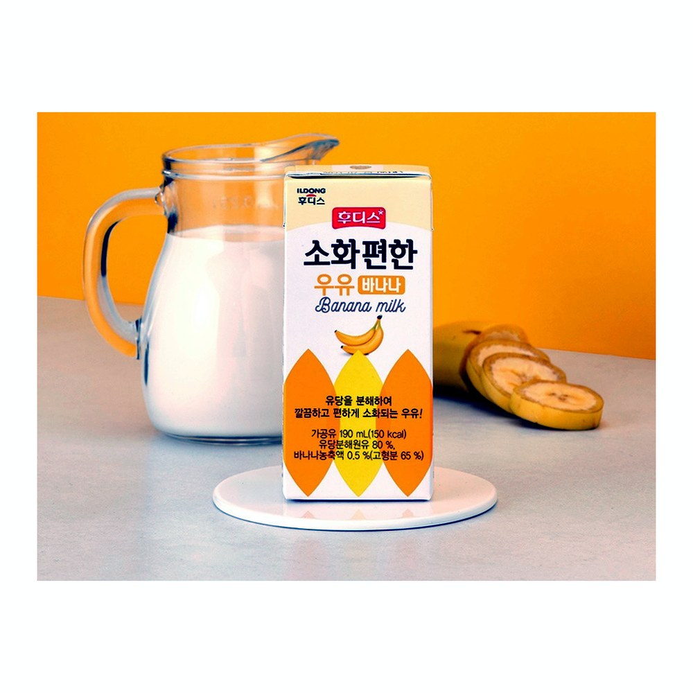 후디스 소화 편한 우유 오리지널, 190ml, 24개