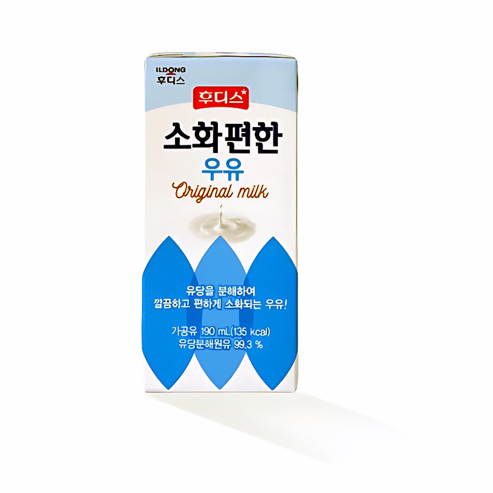 후디스 소화 편한 우유 오리지널, 190ml, 24개