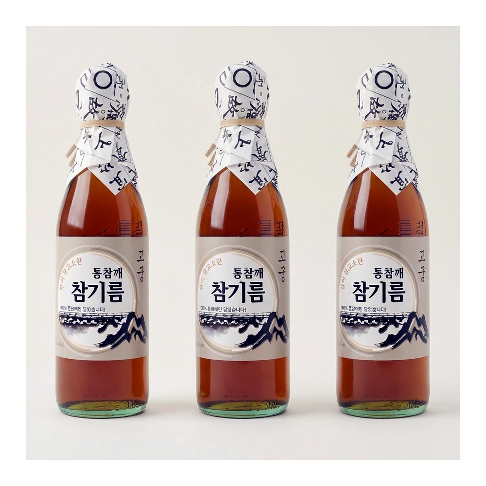 고궁 통참깨 참기름, 350ml, 4개