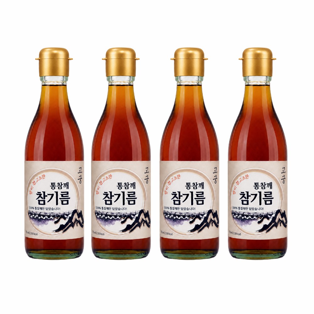 고궁 통참깨 참기름, 350ml, 4개