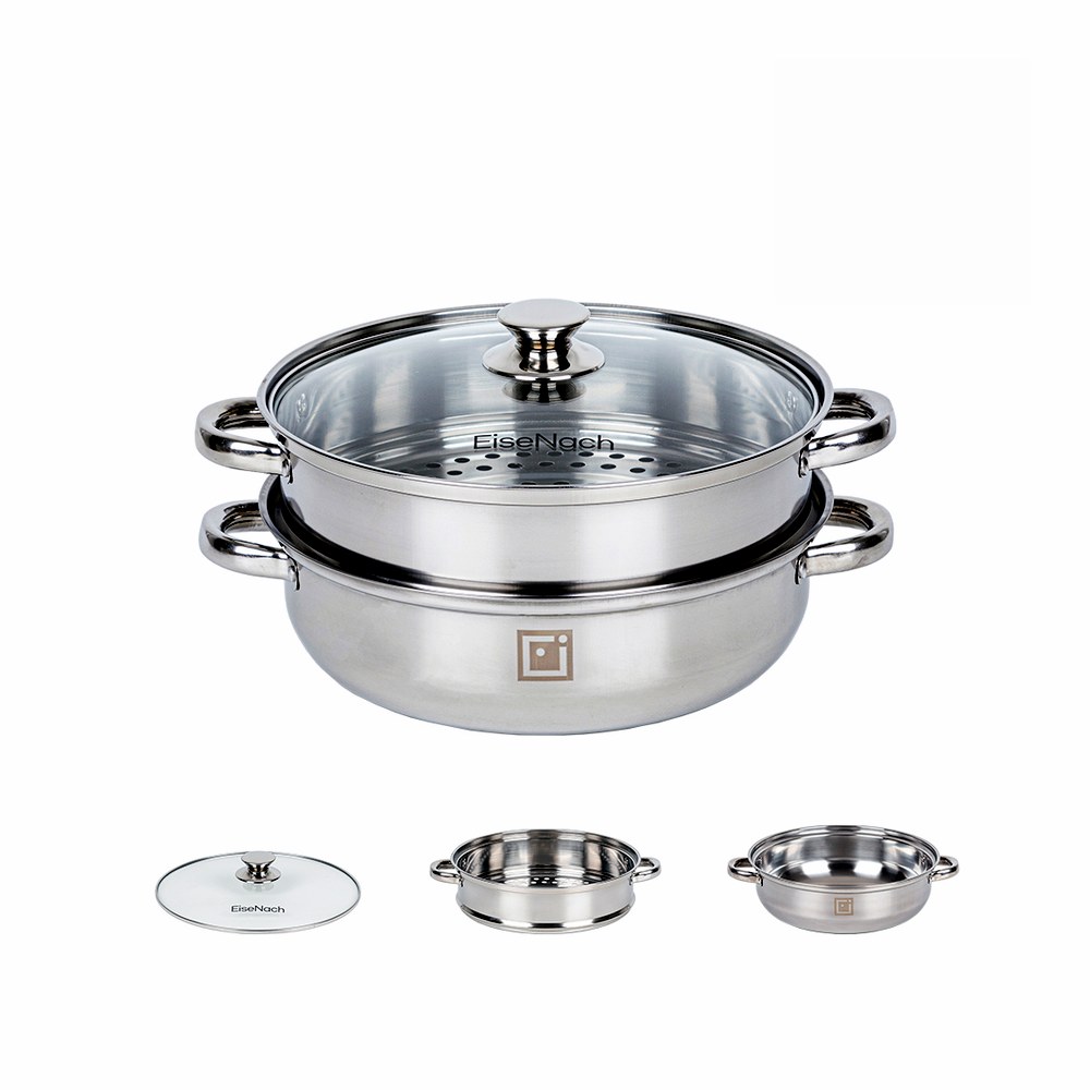 아이제나흐 에센 스테인레스 2단 찜솥, 28cm, 1세트