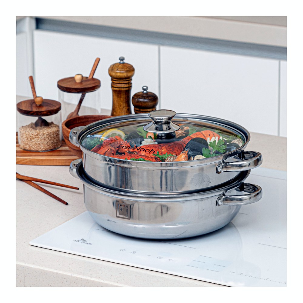아이제나흐 에센 스테인레스 2단 찜솥, 28cm, 1세트