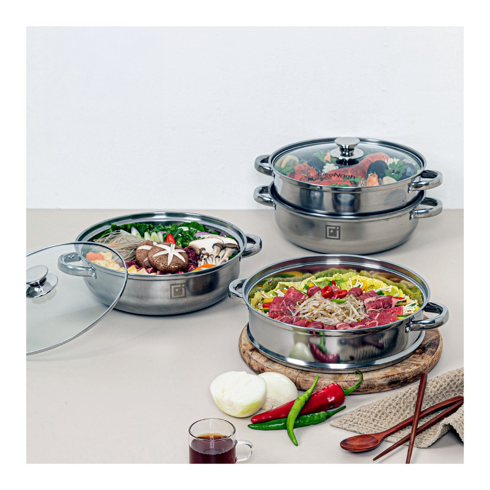 아이제나흐 에센 스테인레스 2단 찜솥, 28cm, 1세트