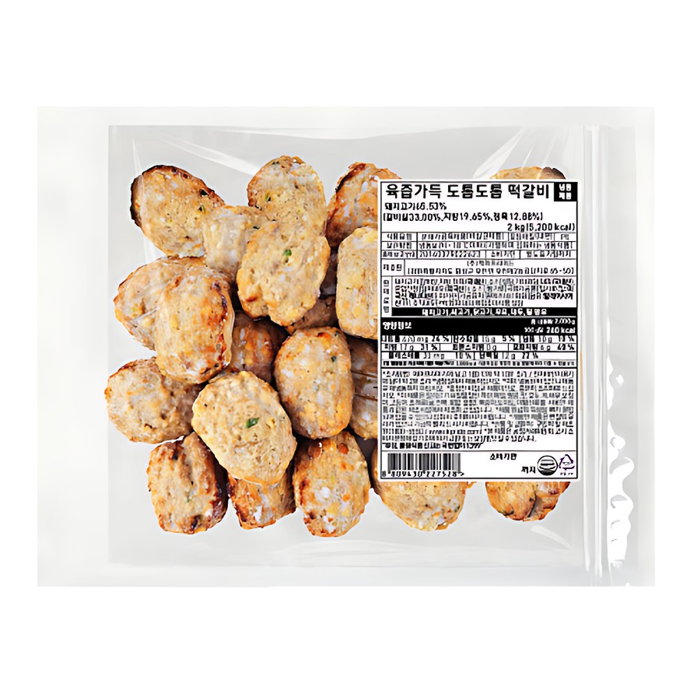 셰프초이스 육즙가득 도톰도톰 떡갈비, 2kg, 1개