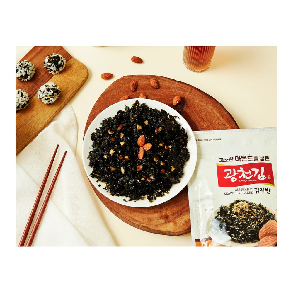 광천김 고소한 아몬드를 넣은 김자반, 40g, 10봉