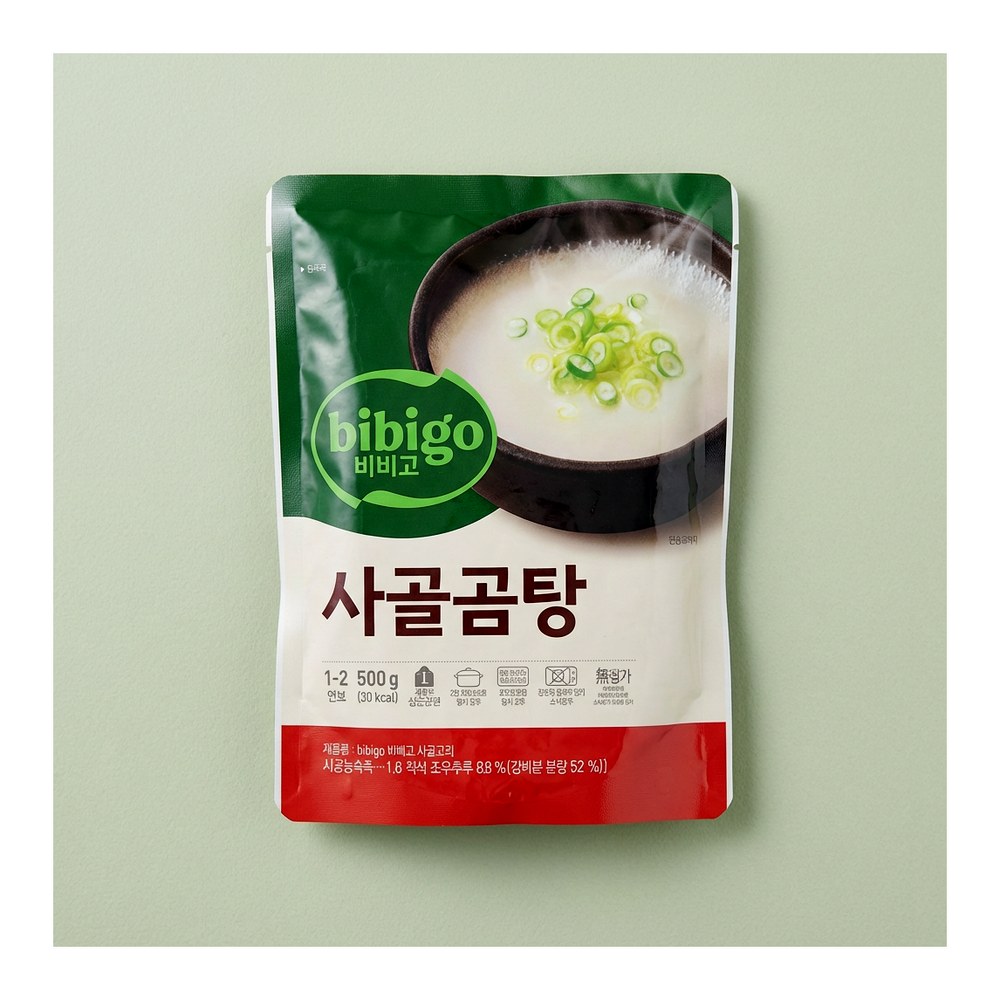 비비고 깊은사골곰탕, 500g, 18봉