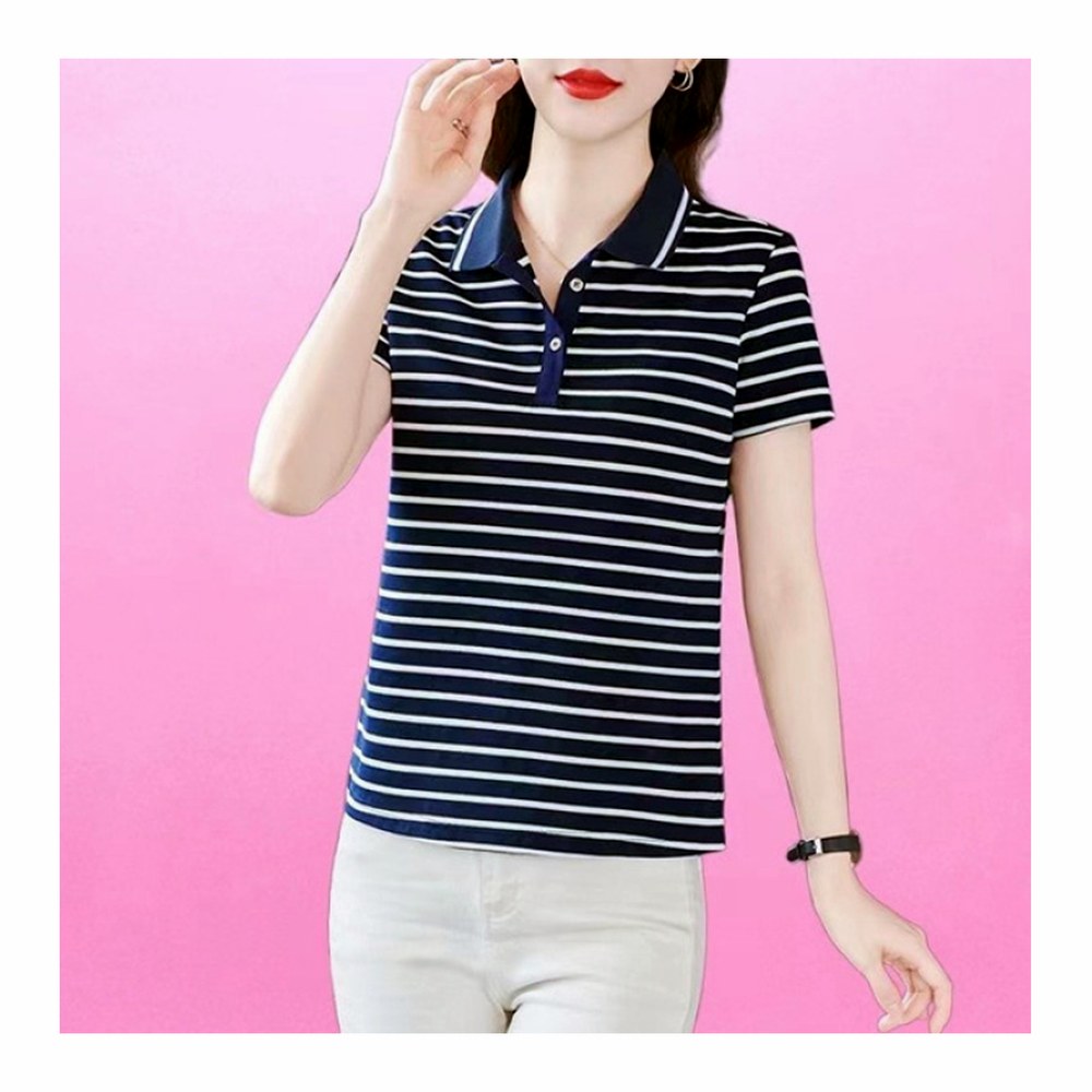 77우먼스 라인루트 티셔츠, 보라, 3XL(88), 1개