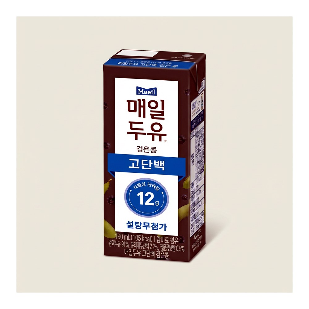 매일두유 고단백 검은콩, 190ml, 48개