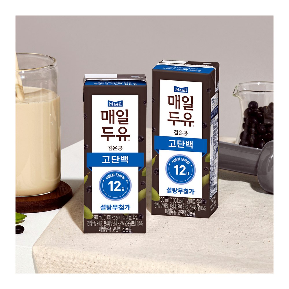 매일두유 고단백 검은콩, 190ml, 48개