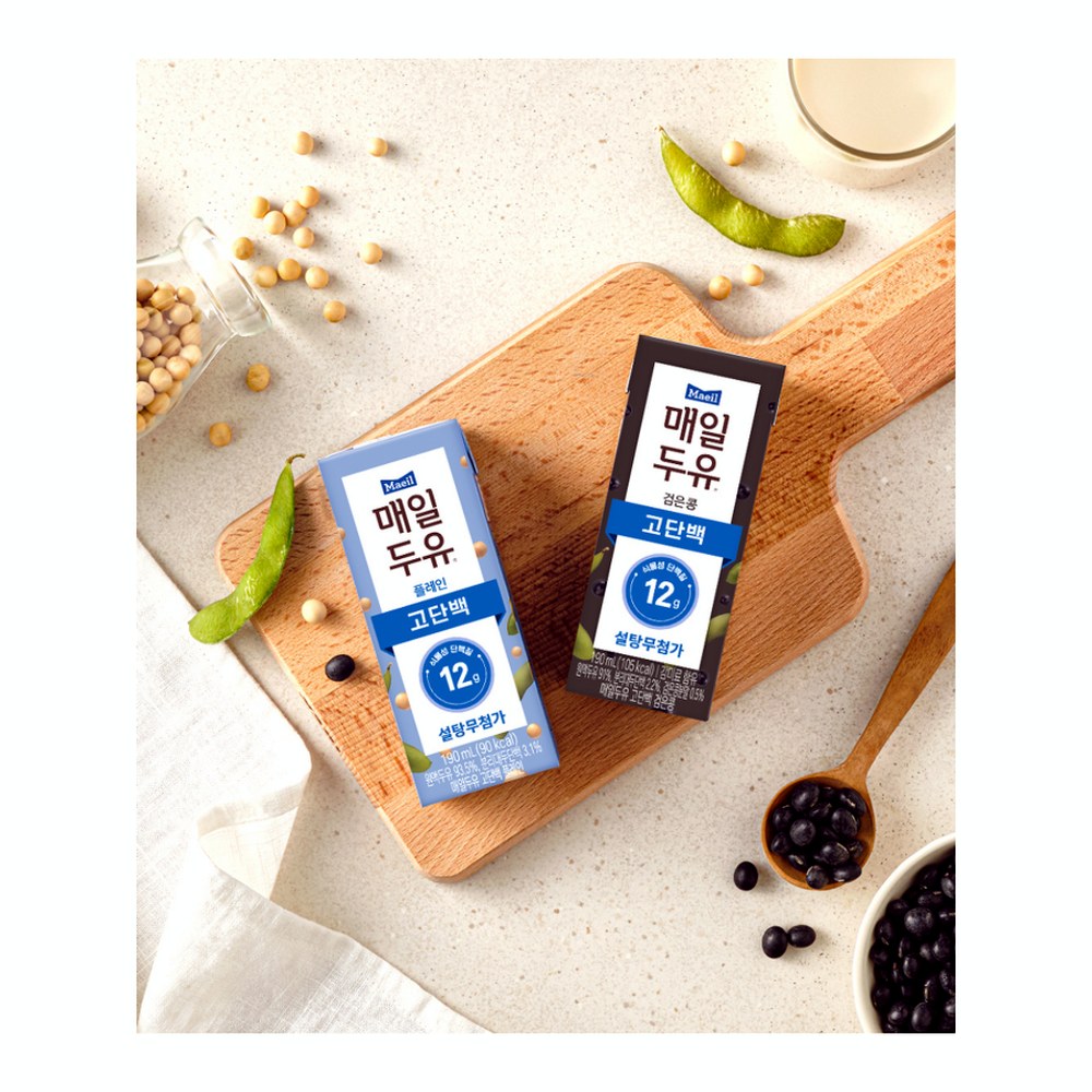 매일두유 고단백 검은콩, 190ml, 48개