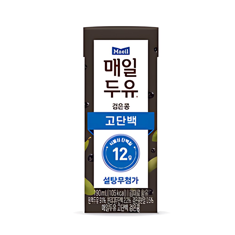 매일두유 고단백 검은콩, 190ml, 48개
