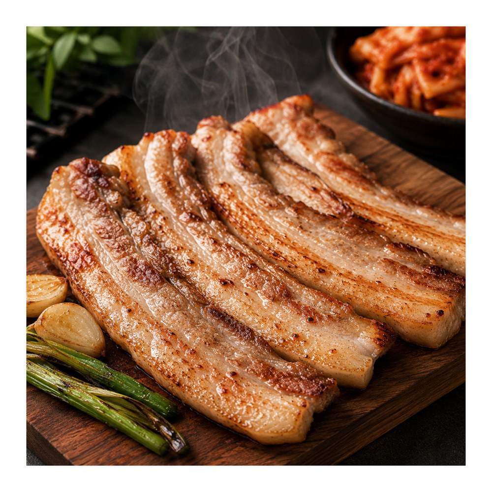 흑돼지 일품삼겹, 구이용, 1kg, 1팩
