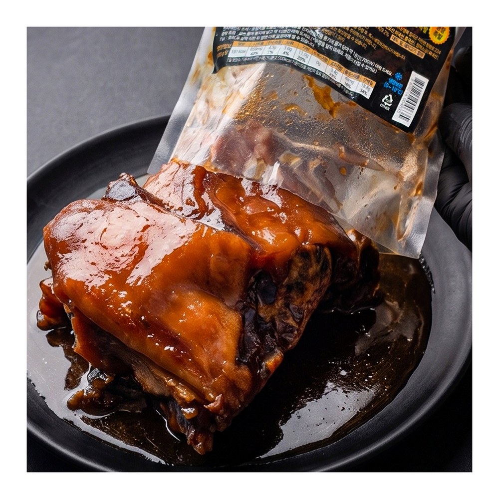 뼈 없는 수비드 순살 통족발, 650g, 2개