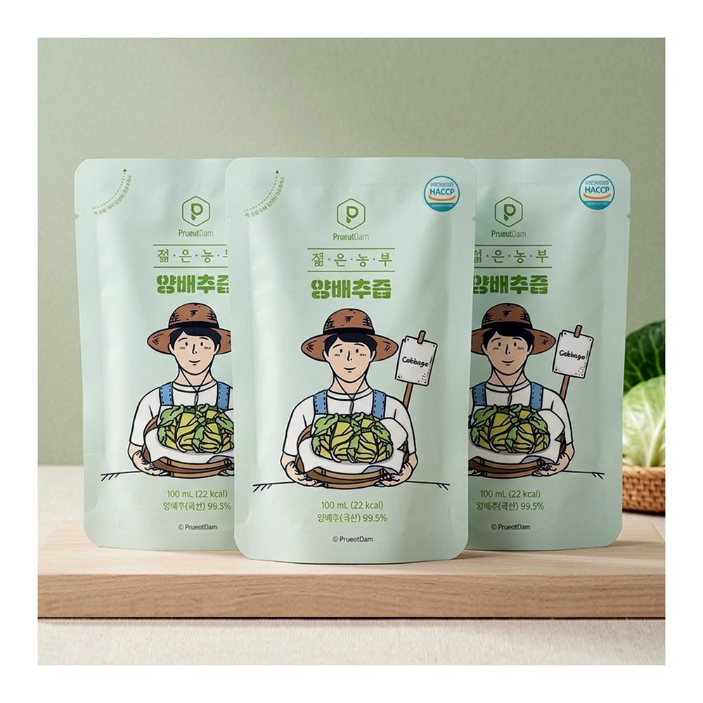 푸릇담 젊은농부 양배추즙, 100ml, 30팩