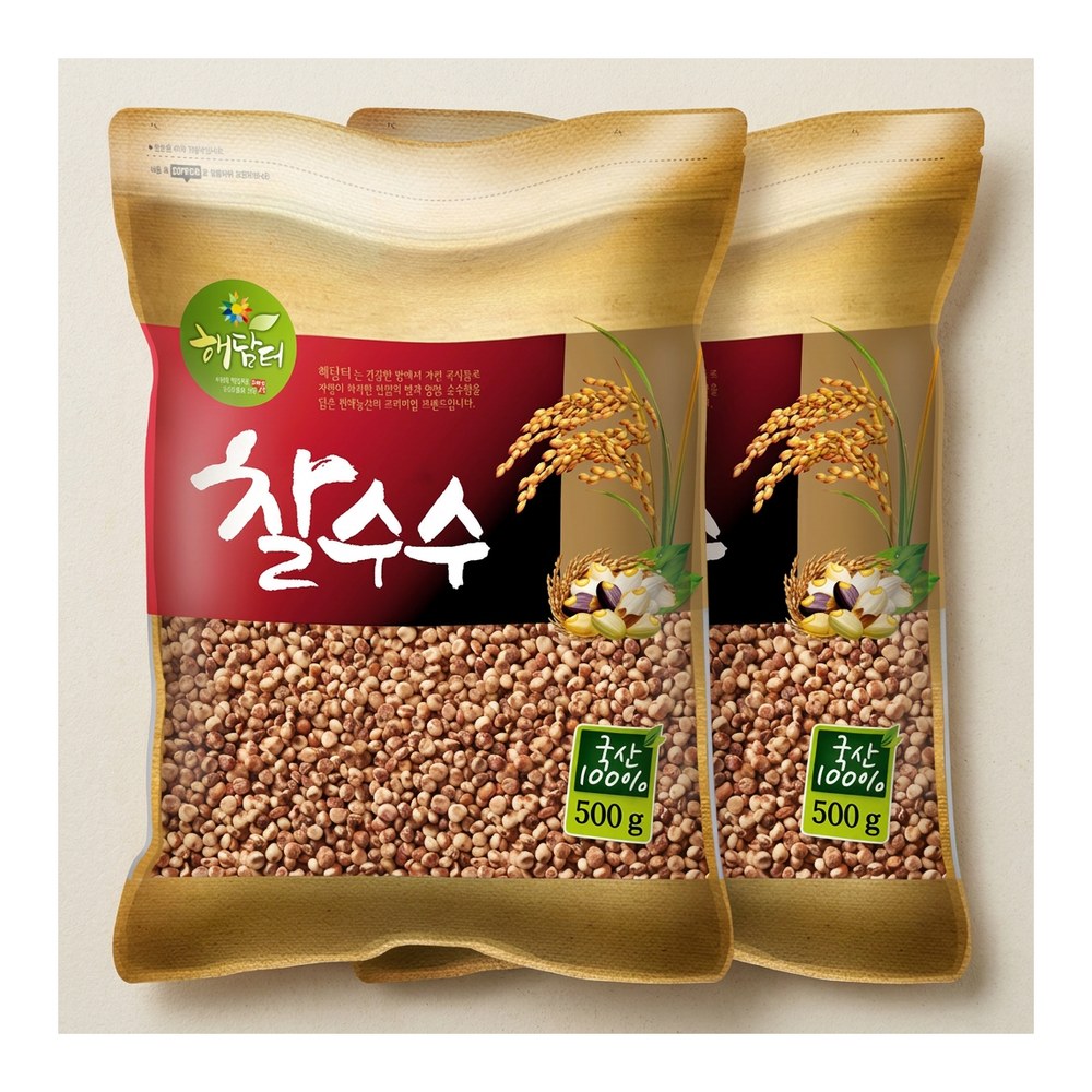 현대농산 찰수수, 국내산, 500g, 2개
