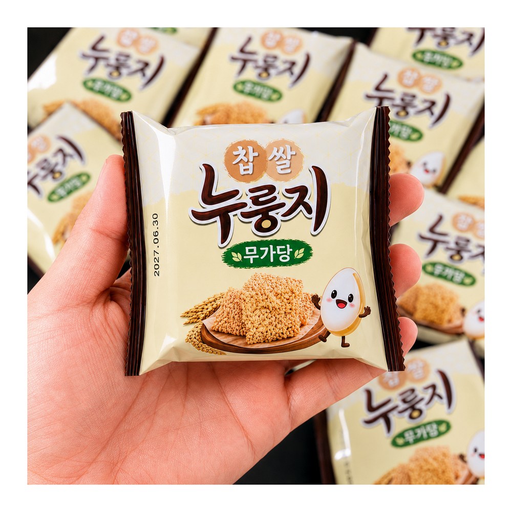 찹쌀 누룽지 과자, 담백한 맛, 24g, 36봉