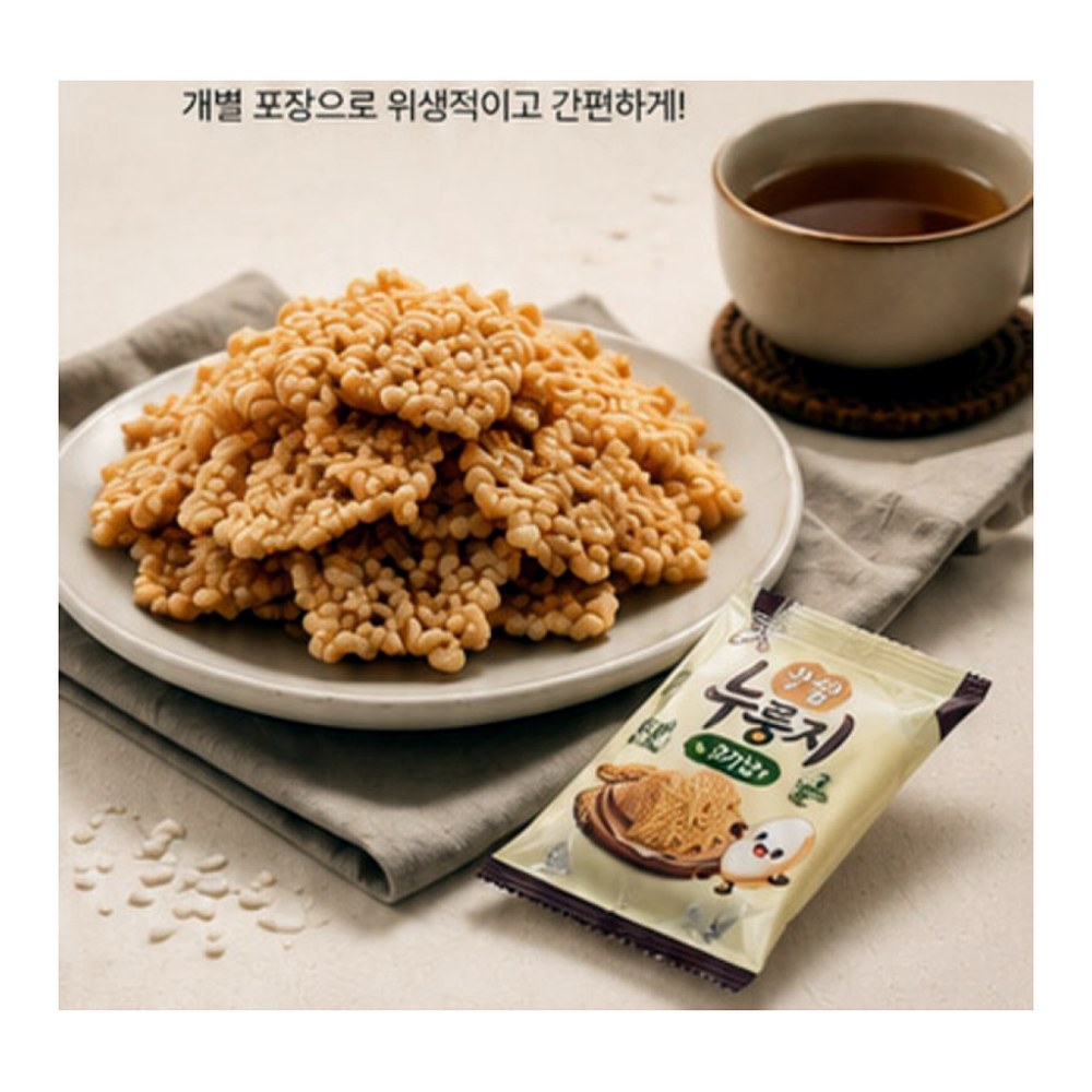 찹쌀 누룽지 과자, 담백한 맛, 24g, 36봉
