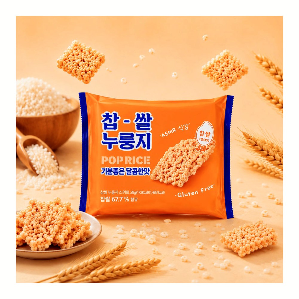 찹쌀 누룽지, 스위트맛, 288g, 4개