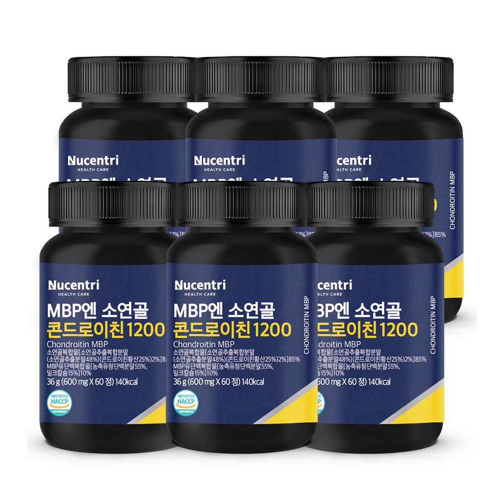 뉴센트리 MBP엔 소연골 콘드로이친 1200, 600mg, 60정, 6개
