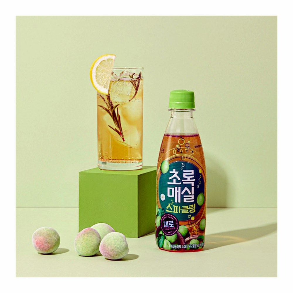 초록매실 스파클링 제로, 350ml, 20개