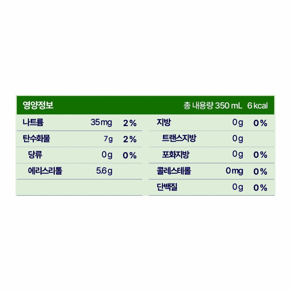 초록매실 스파클링 제로, 350ml, 20개