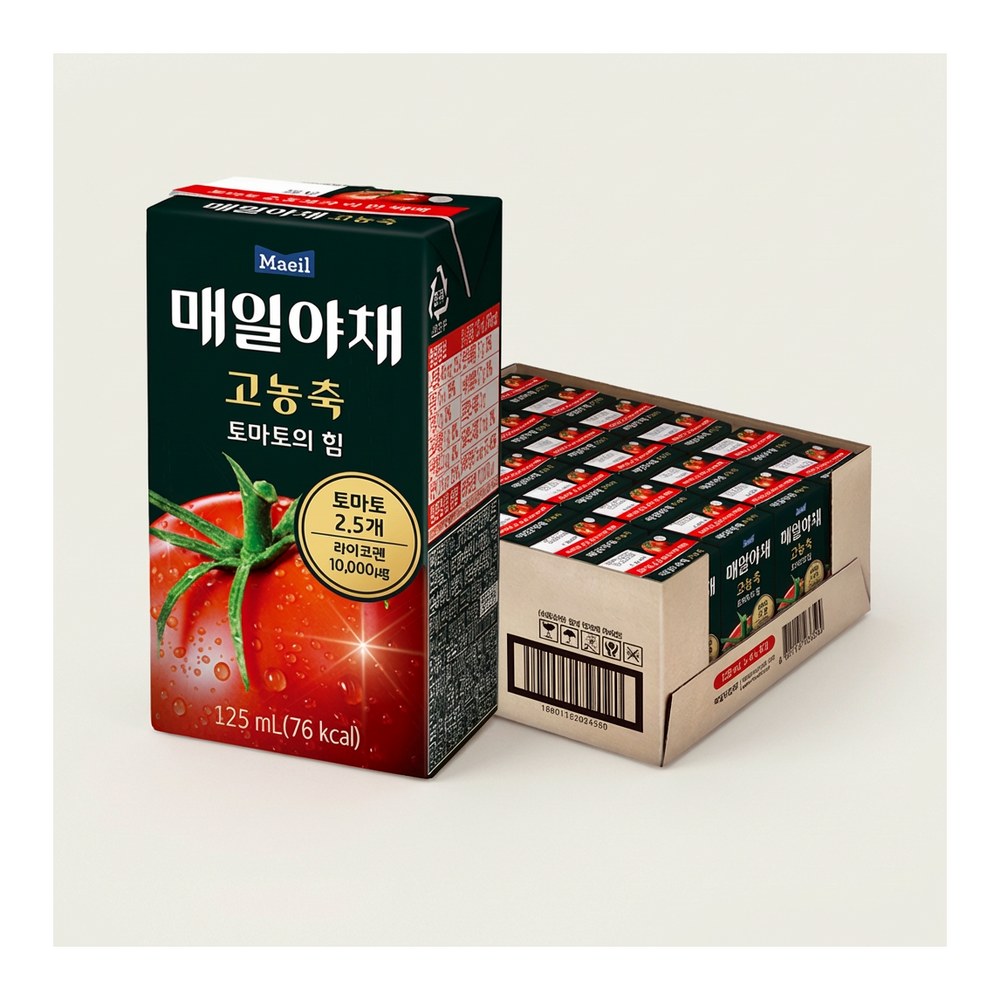 매일야채 고농축 토마토의 힘, 125ml, 24개 토마토주스