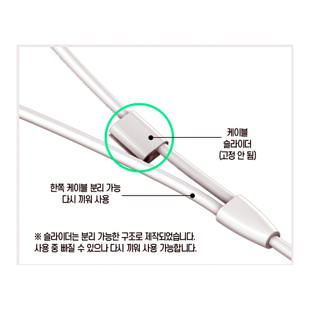 프리미엄 C타입 오픈형 유선 이어폰, PR-ER100, 화이트, 1.2m, 1개