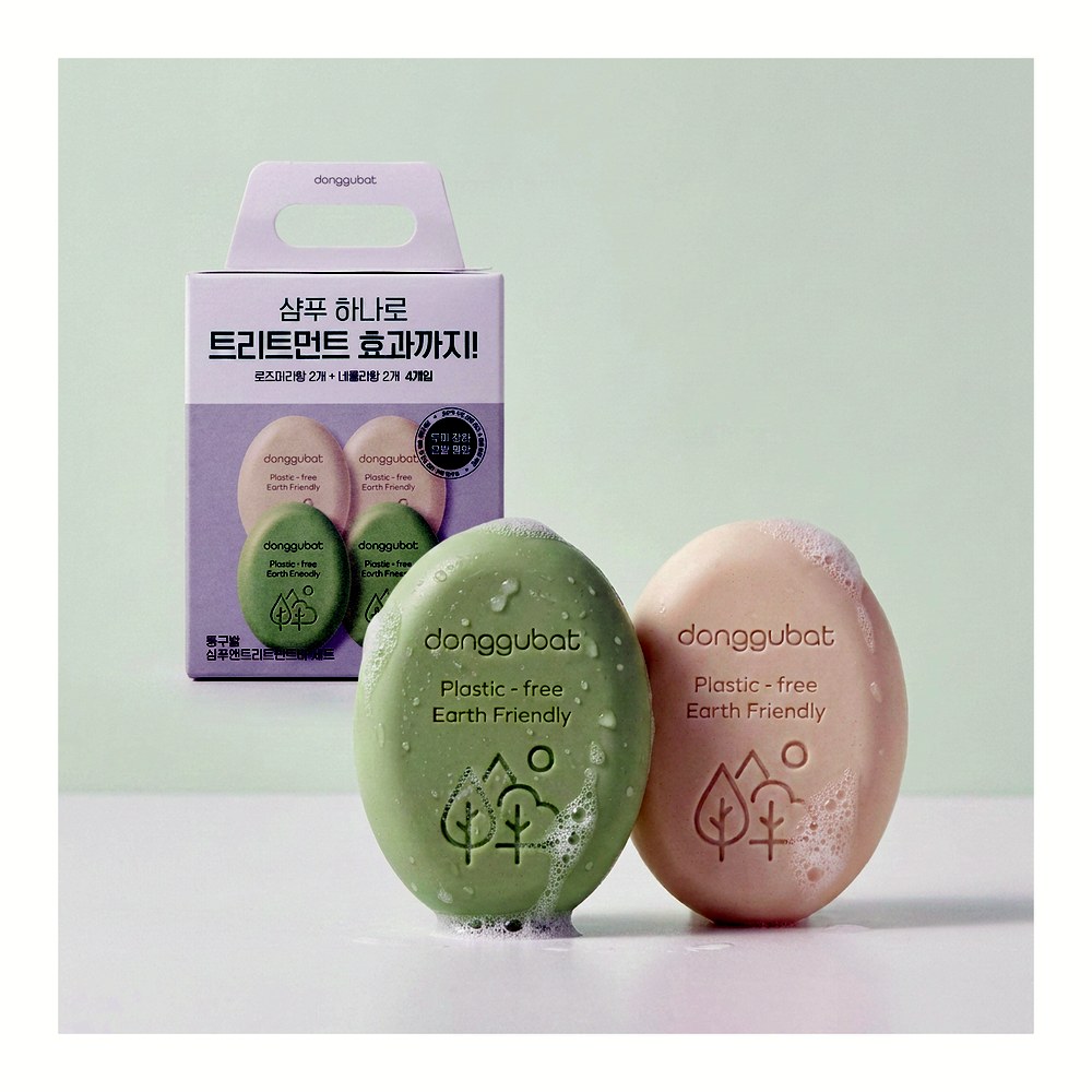 동구밭 샴푸 앤 트리트먼트바 세트, 로즈마리향 100g 2개 + 네롤리향 100g 2개, 4개