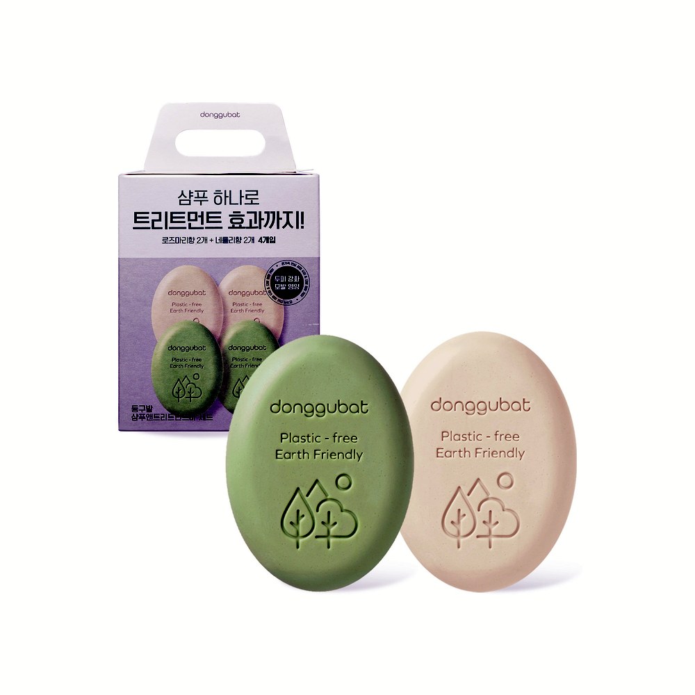 동구밭 샴푸 앤 트리트먼트바 세트, 로즈마리향 100g 2개 + 네롤리향 100g 2개, 4개