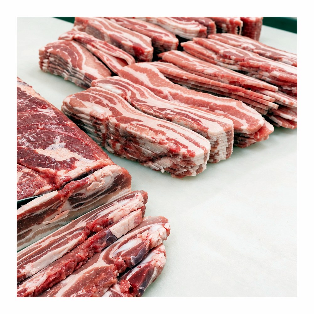 육중대 듀록 흑돼지 삼겹살, 500g, 4개