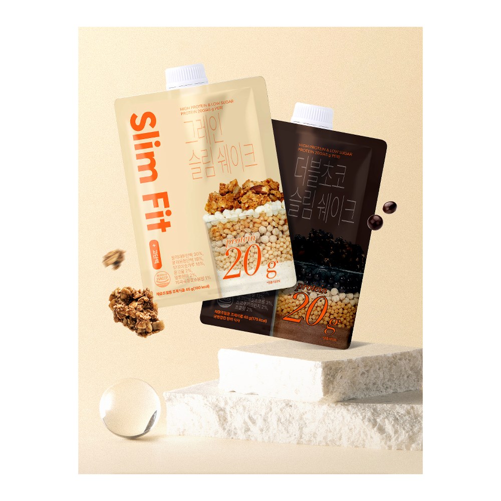 익스트림 단백질 20g 슬림쉐이크, 더블초코, 45g, 7포, 1세트