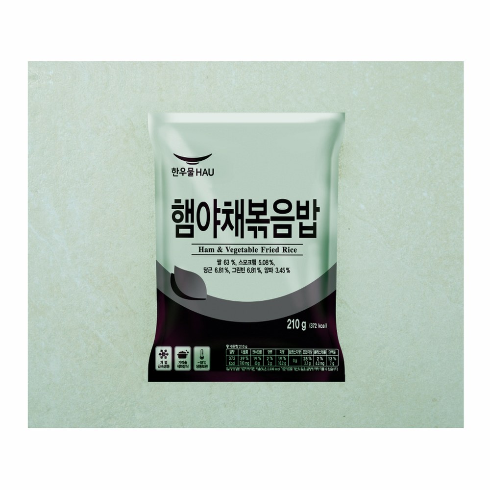 한우물 햄야채 볶음밥, 210g, 10개