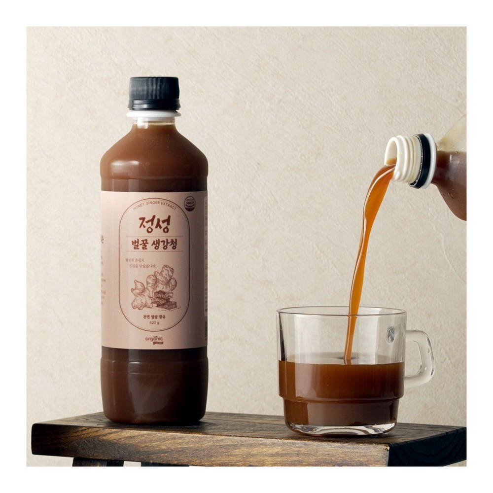 오가닉프렌즈 정성 벌꿀 생강청, 620g, 1개
