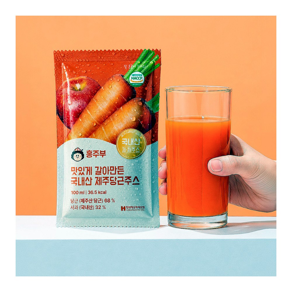 홍주부 제주당근주스, 100ml, 60개