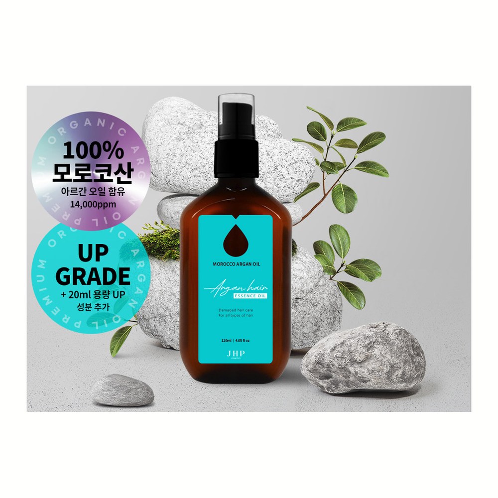 JHP 아르간 헤어 에센스 오일, 120ml, 2개