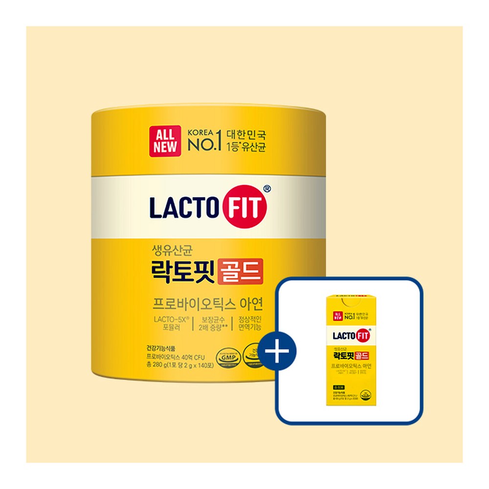 종근당건강 락토핏 골드, 2g, 140포, 1개 + 증정 락토핏 골드, 30포 락토핏 골드