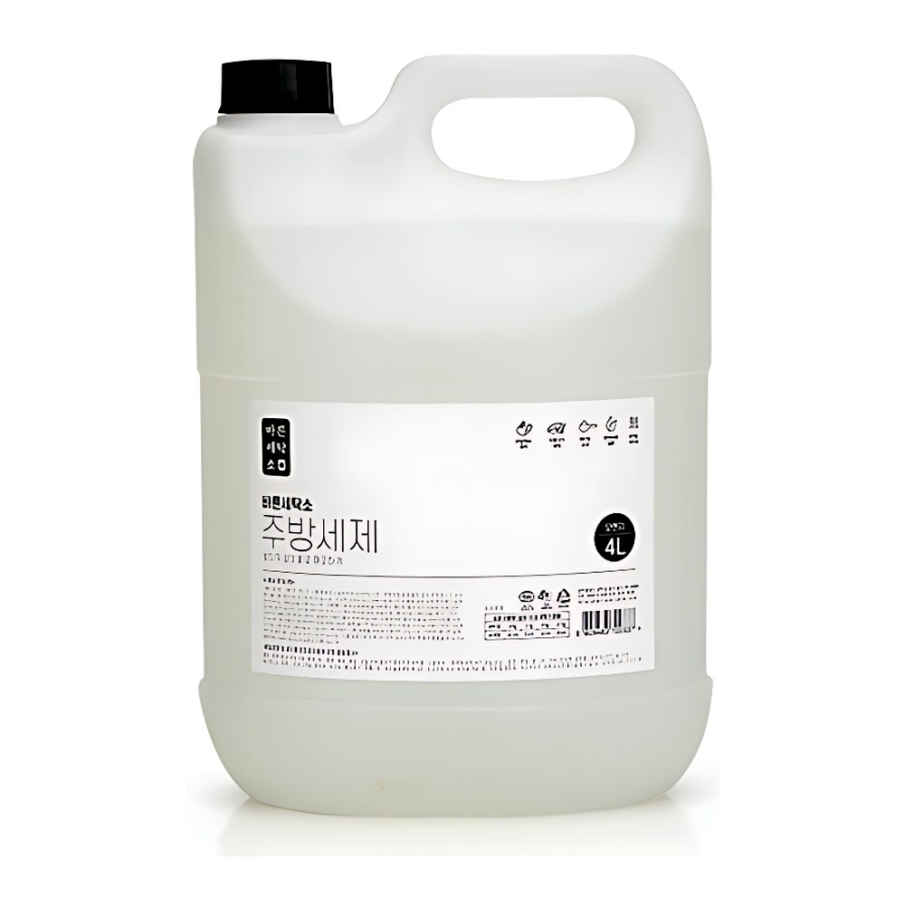 바른세탁소 액체세제 라임향, 2.5L, 4개