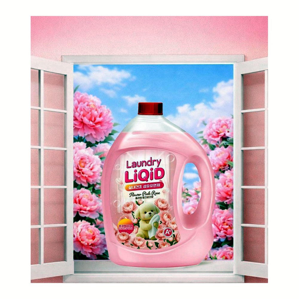 리퀴드 핑크로즈 섬유유연제, 2.5L, 4개