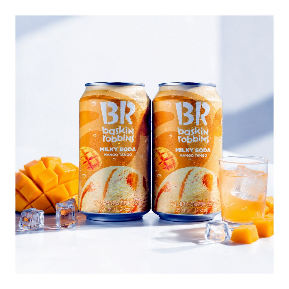 배스킨라빈스 망고탱고 밀키소다, 350ml, 12개