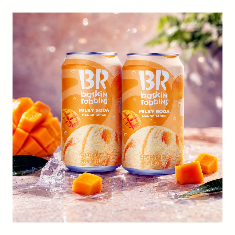 배스킨라빈스 망고탱고 밀키소다, 350ml, 12개